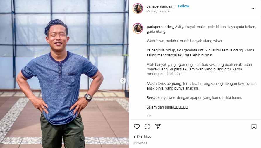 Usai Tundukan Jawara PON, Paris Fernandes Kini Tantang Sule Bertinju. Foto: Instagram@parispernandes_