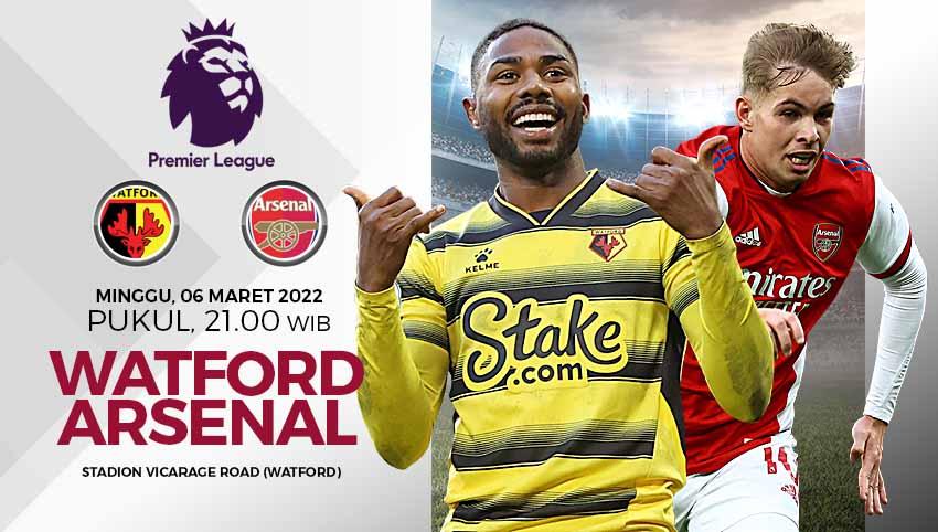 Pertandingan antara Watford vs Arsenal (Liga Inggris). Foto: Reuters/Molly Darlington/David Klein