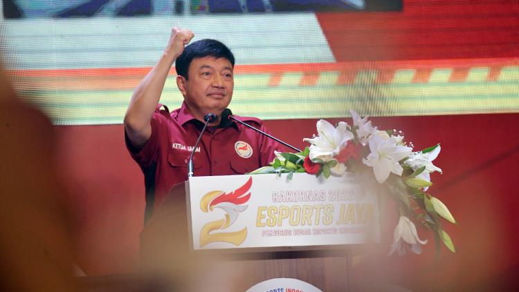 Ketua Umum PB Esports Indonesia, Jenderal Polisi (Purn) Budi Gunawan dalam Rakornas PBESI, Sabtu (05/03/22).