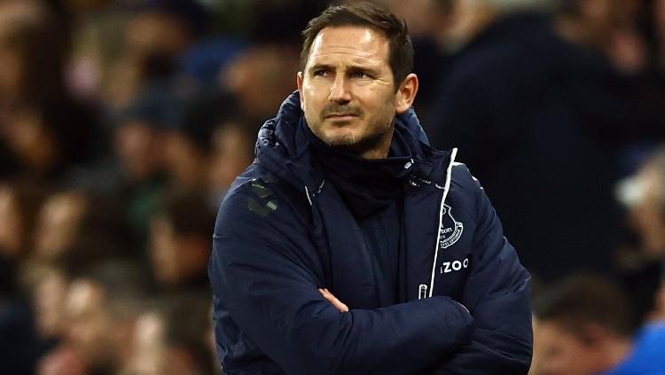 Ekspresi gusar pelatih Everton, Frank Lampard usai Tottenham Hotspur mencetak gol (08/03/22). (Foto: REUTERS/David Klein)