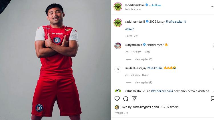Saddil Ramdani perkenalkan jersey anyar bersama Sabah FC. - INDOSPORT