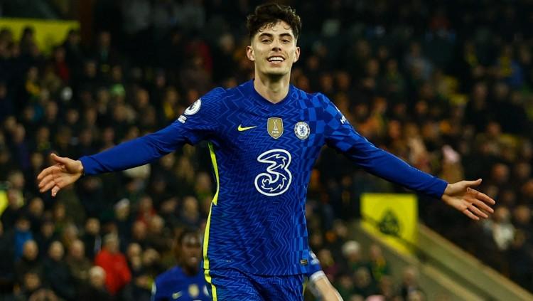 Kai Havertz menjadi pemain dengan gaji termahal raksasa Liga Inggris (Premier League), Arsenal, usai putuskan hengkang dari Chelsea pada bursa transfer 2023. (Foto: Reuters/Andrew Boyers)