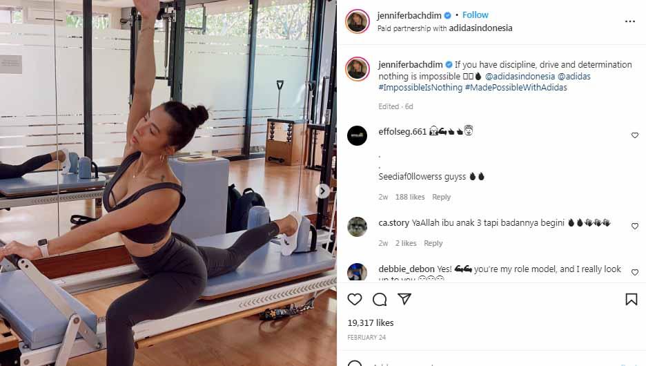 Jennifer Bachdim. Foto: Instagram@jenniferbachdim