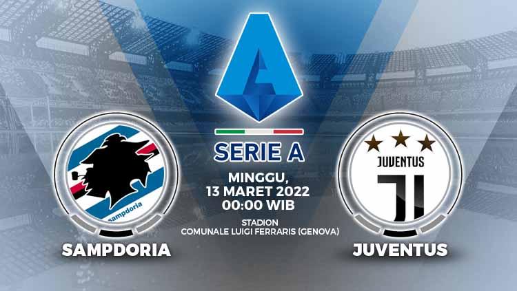 Pertandingan antara Sampdoria vs Juventus (Serie A Italia).