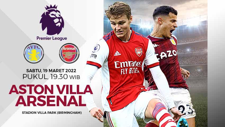 Prediksi pertandingan Liga Inggris 2021/22 antara Aston Villa vs Arsenal, Sabtu (19/03/22). Foto: Reuters/David Klein/Andrew Boyers - INDOSPORT