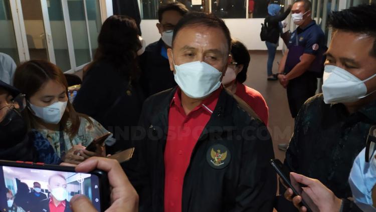 Ketua Umum PSSI, Mochamad Iriawan di Verona Palace Hotel, Kota Bandung, Kamis malam (17/03/22). Arif Rahman/INDOSPORT