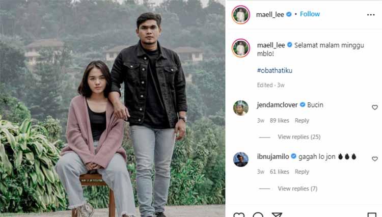 Youtuber Maell Lee dan pesepak bola putri, Anggita Oktaviani. Foto: Instagram@maell_lee