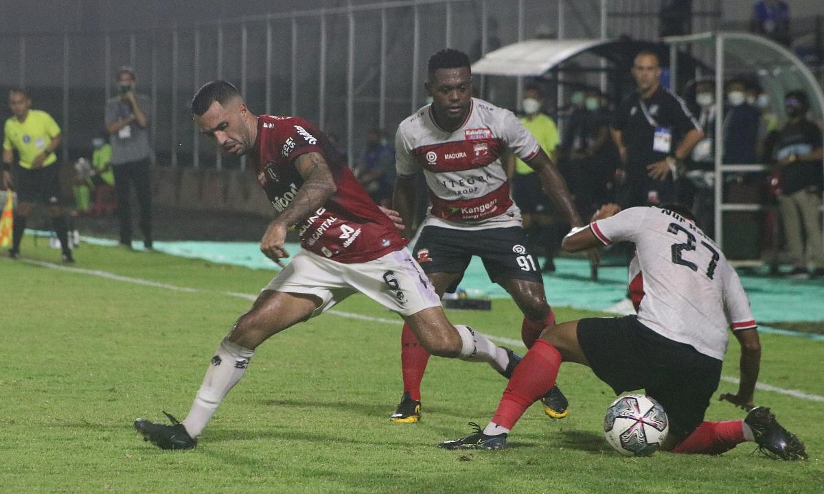 Bali United vs Madura United di Liga 1.