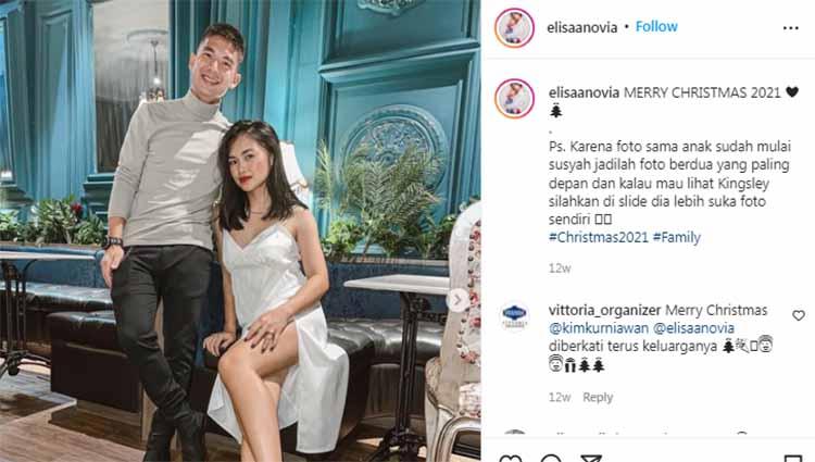 Kim Kurniawan dan Elisabeth Novia. Foto: Instagram@elisaanovia