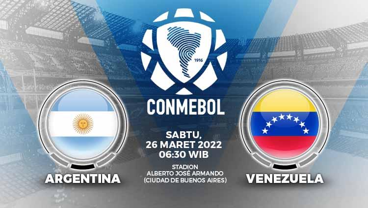 Prediksi pertandingan matchday ke-17 kualifikasi Piala Dunia 2022 zona CONMEBOL antara Argentina vs Venezuela yang digelar pada Sabtu (26/03/22) pukul 06.30 WIB. - INDOSPORT