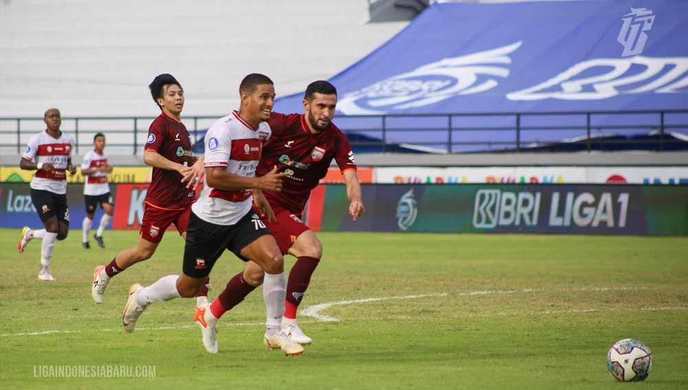 Laga antara Borneo FC vs Madura United di BRI Liga 1, Jumat (25/03/22). Foto: ligaindonesiabaru
