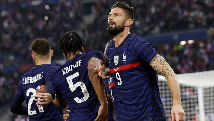 Tampil gacor di Timnas Prancis, Olivier Giroud kini mendekati rekor gol terbanyak sepanjang masa Les Bleus yang dipegang oleh Thierry Henry. - INDOSPORT