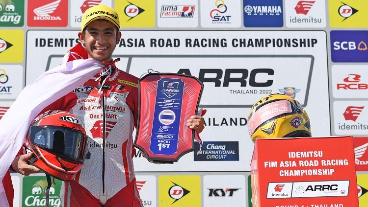 Berikut rekap hasil pembalap Indonesia pekan lalu. Pembalap Tanah Air panen gelar di Asia Road Racing Championship di Thailand dengan 3 juara dan 10 podium. (Foto: Astra Honda Racing Team)