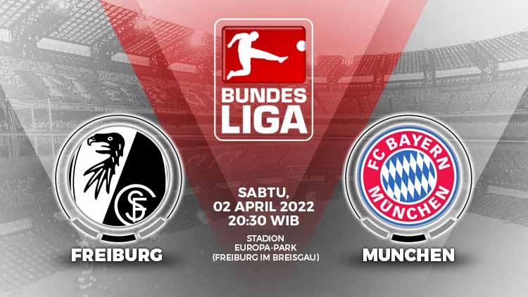 Pertandingan antara Freiburg vs Bayern Munchen (Bundesliga Jerman).