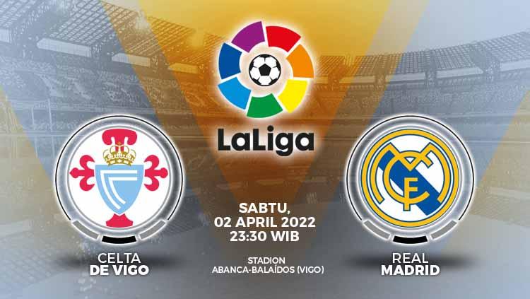 Prediksi pertandingan pekan ke-30 Liga Spanyol antara Celta Vigo vs Real Madrid yang akan digelar pada Sabtu (02/04/22) pukul 23.30 WIB. - INDOSPORT