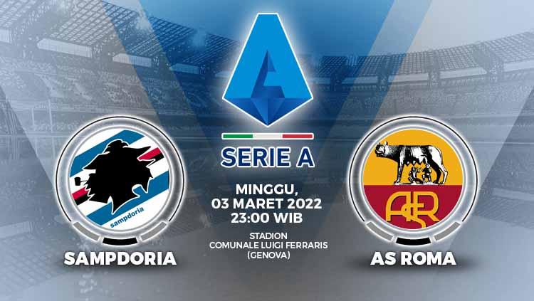 Pertandingan antara Sampdoria vs AS Roma (Serie A Italia). - INDOSPORT