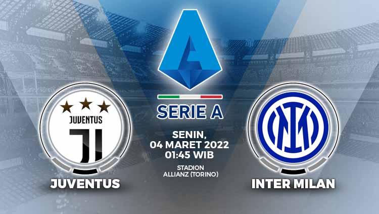 Pertandingan antara Juventus vs Inter Milan (Serie A Italia).