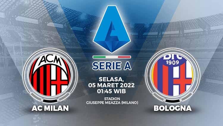 Berikut prediksi AC Milan yang akan menjamu tamunya Bologna di pekan ke-31 Liga Italia, Selasa (05/04/22) pukul 01.45 dini hari WIB. - INDOSPORT