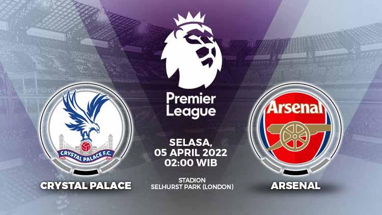 Pertandingan antara Crystal Palace vs Arsenal (Liga Inggris).