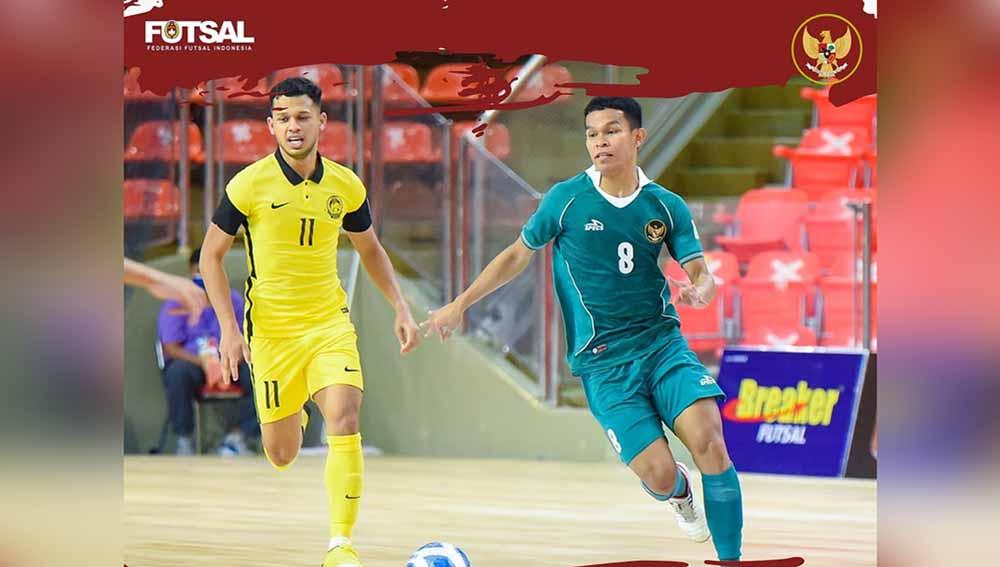 Indonesia berhasil menundukkan Malaysia di menit-menit terakhir, Indonesia menang dengan skor 5-1. Foto: Instagram@federasifutsal_id