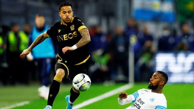 Pemain AS Roma di Nice, Justin Kluivert. Foto: REUTERS/Gonzalo Fuentes.