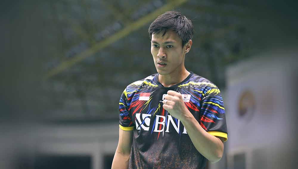 Tunggal putra Indonesia, Shesar Hiren Rhustavito di Korea Open. Foto: PBSI
