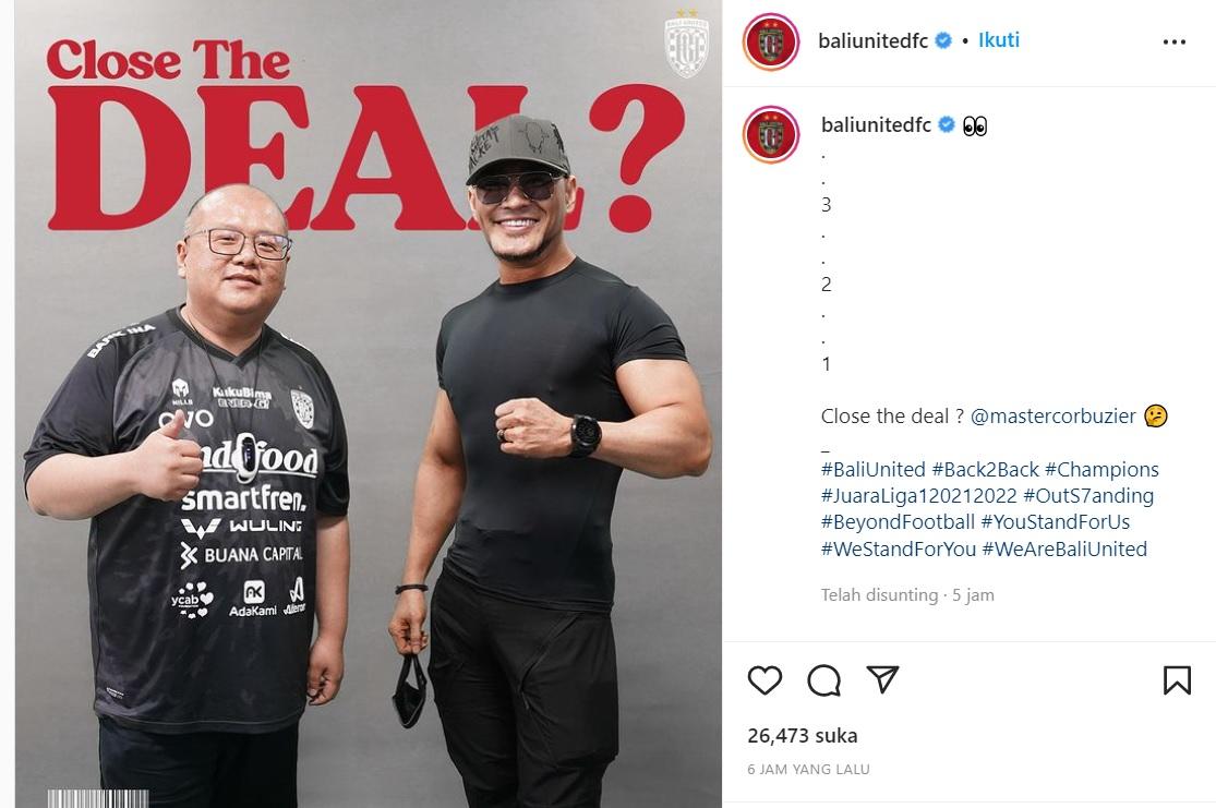 Deddy Corbuzier 'Close the Deal' dengan CEO Bali United, Yabes Tanuri.