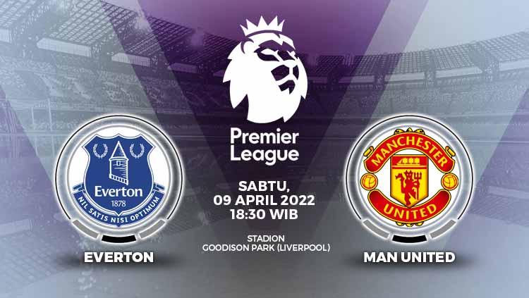 Pertandingan antara Everton vs Manchester United (Liga Inggris).