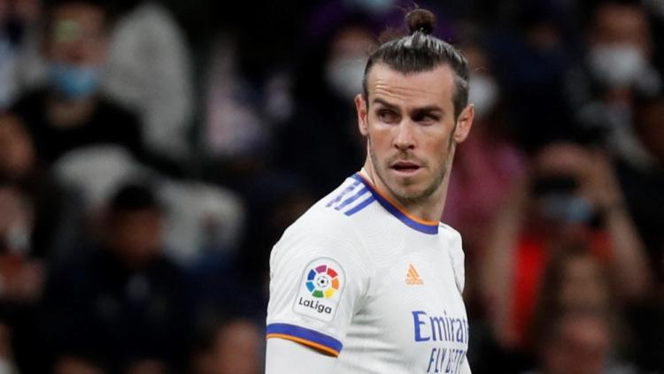 Gareth Bale di laga Real Madrid vs Getafe, Minggu (10/04/22). Foto: REUTERS/Javier Barbancho.