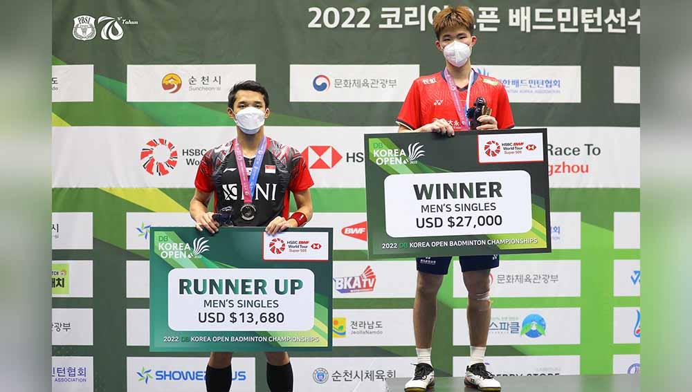 Profil tiga tunggal putra bulutangkis yang berhasil menggemparkan 2022 dengan sepak terjang mereka, termasuk 'penghancur' Jonatan Christie, Weng Hong Yang. Foto: PBSI