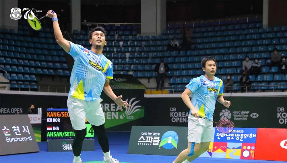 Tim bulutangkis Indonesia nyaris menyapu bersih hari kedua Thailand Open 2022 di mana dari 9 wakil, 8 berhasil menang termasuk Mohammad Ahsan/Hendra Setiawan. Foto: PBSI