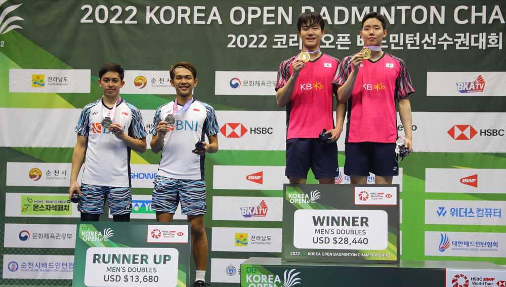 Sukses kalahkan Fajar/Rian hingga sabet gelar juara di Korea Open 2022, Seo Seung-jae/Kang Min-hyuk tak lepas dari dukungan dan ‘sihir’ dari bidadari cantik ini - INDOSPORT