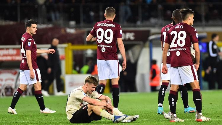 Berikut adalah link live streaming pertandingan lanjutan Liga Italia (Serie A) 2022/23 antara Torino vs AC Milan. (REUTERS/Massimo Pinca)