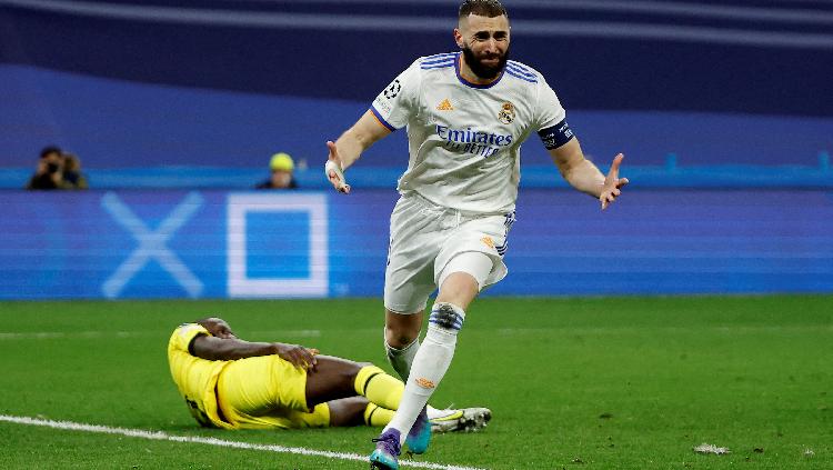 Top Skor Liga Champions: Karim Benzema Moncer, Robert Lewandowski Gigit Jari. REUTERS-Juan Medina