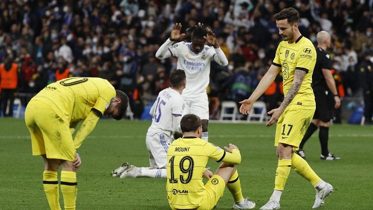 Kekecewaan pemain Chelsea usai disingkirkan Real Madrid di perempat final Liga Champions (REUTERS/Susana Vera) - INDOSPORT