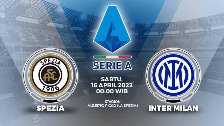 Pertandingan antara Spezia vs Inter Milan (Serie A Italia).