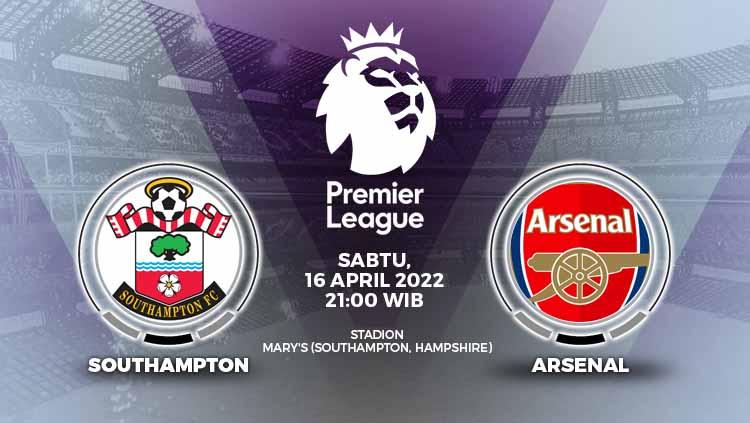 Prerdiksi pertandingan antara Southampton vs Arsenal di Liga Inggris.