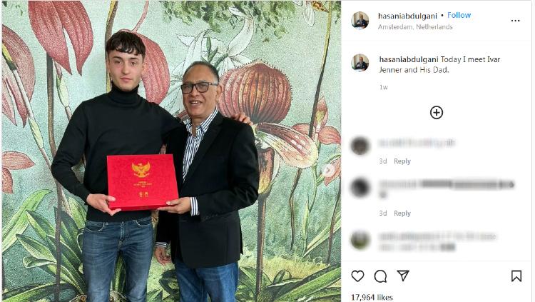 Ivar Jenner (kiri) tidak menamppakan diri di pemusatan latihan terbaru timnas Indonesia U-20 di Prancis dan membuat Instagram pemain muda FC Utrecht itu diserbu fans. - INDOSPORT