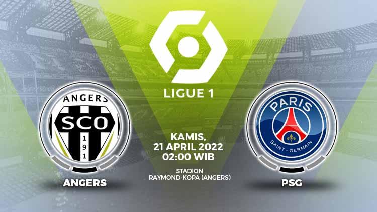 Link live streaming pertandingan pekan ke-33 Liga Prancis antara Angers vs Paris Saint-Germain, Kamis (21/04/22), pukul 02.00 WIB. - INDOSPORT