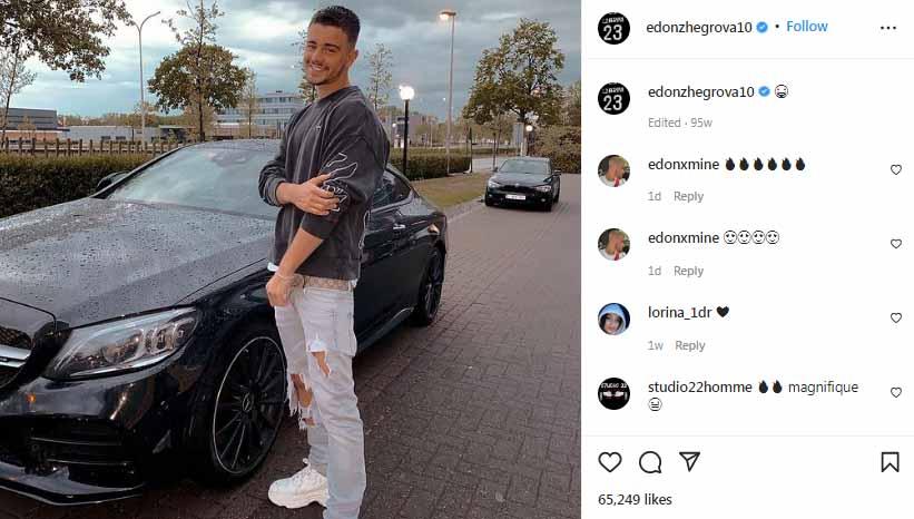 Edon Zhegrova, pemain Lille yang dijuluki Lionel Messi-nya Kosovo. Foto: Instagram@edonzhegrova10.