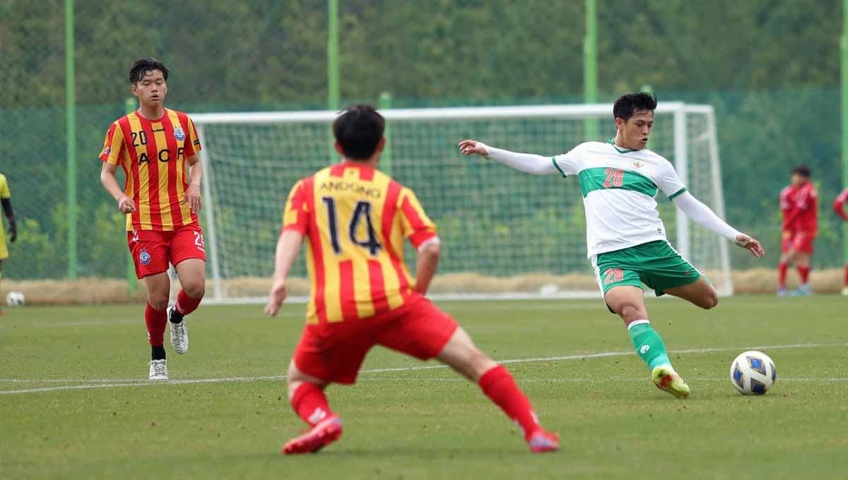 Timnas Indonesia U-23 berhasil mengalahkan Andong University dengan skor 4-2 di Haemaji Football Field, Korea Selatan, Kamis (21/04/22) lalu. Foto: Naufal/PSSI