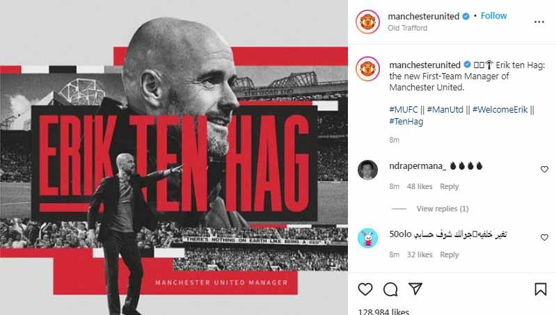 Seiring kedatangan Erik ten Hag, Manchester United diklaim bakal boyong 10 pemain baru. Bakal seperti apa revolusi line up Setan Merah musim depan? Foto: Instagram@manchesterunited - INDOSPORT