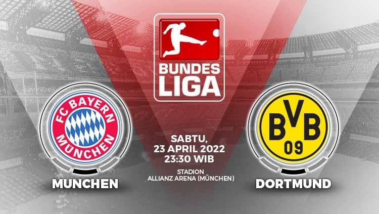 Berikut link live streaming pertandingan antara Bayern Munchen vs Borussia Dortmund di Liga Jerman pada hari ini, Sabtu (23/04/22) pukul 23.30 WIB. - INDOSPORT
