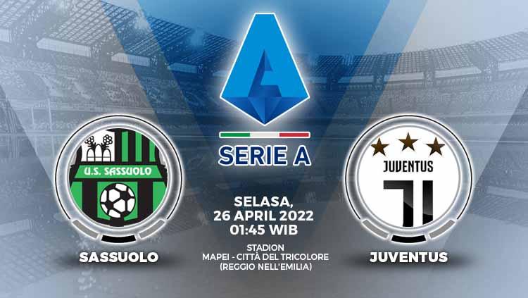 Berikut jadwal pertandingan Liga Italia 2021-2022 pada Selasa (26/4/22) dini hari WIB yang mempertemukan Sassuolo vs Juventus. - INDOSPORT