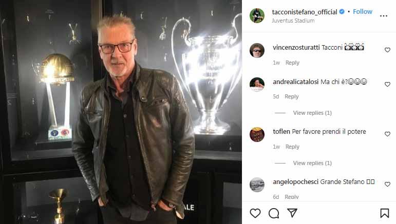 Mantan kiper Juventus, Stefano Tacconi. Foto: Instagram@tacconistefano_official.