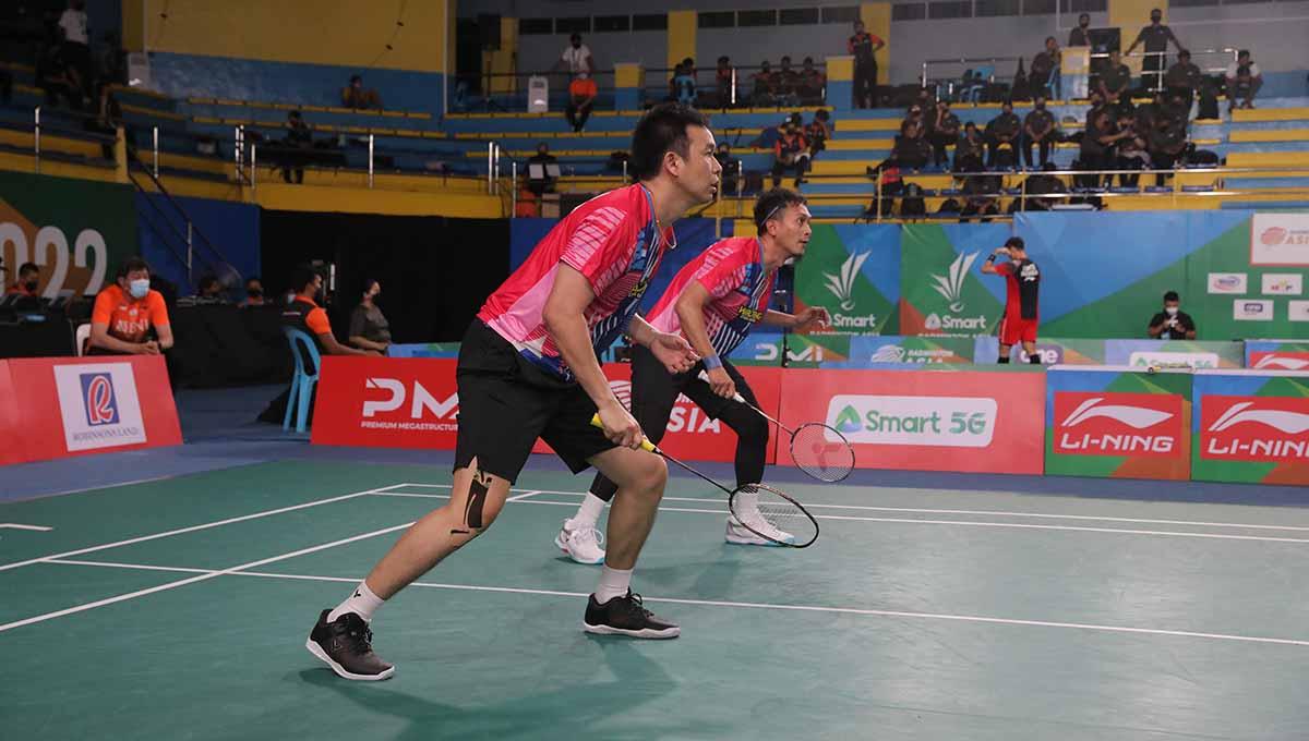 Pasangan ganda putra Indonesia, Mohammad Ahsan dan Hendra Setiawan. Foto: PBSI