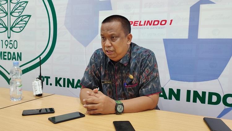 Manajer PSMS Medan, Mulyadi Simatupang.