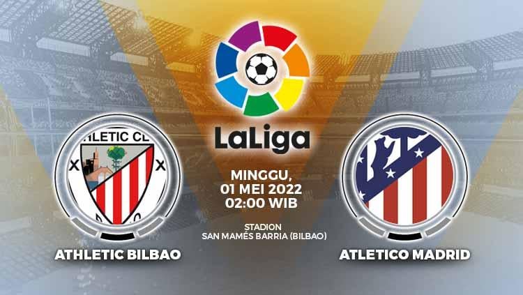 Pertandingan antara Athletic Bilbao vs Atletico Madrid (LaLiga Spanyol). - INDOSPORT