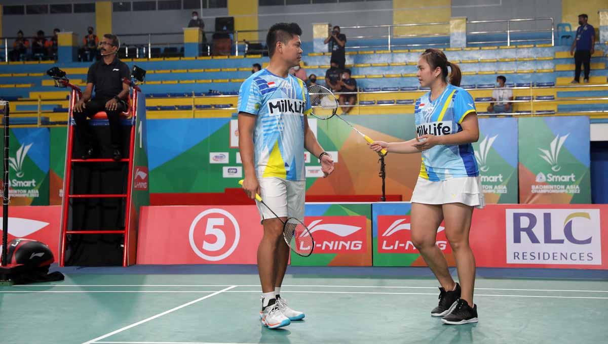 Pebulutangkis ganda campuran Indonesia Praveen Jordan/Melati Daeva Oktavianti di BAC 2022. Foto: PBSI