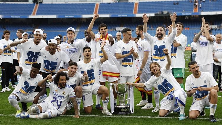 Real Madrid resmi menjadi juara Liga Spanyol musim ini, dan menorehkan beberapa rekor fantastis. (REUTERS/Susana Vera) - INDOSPORT